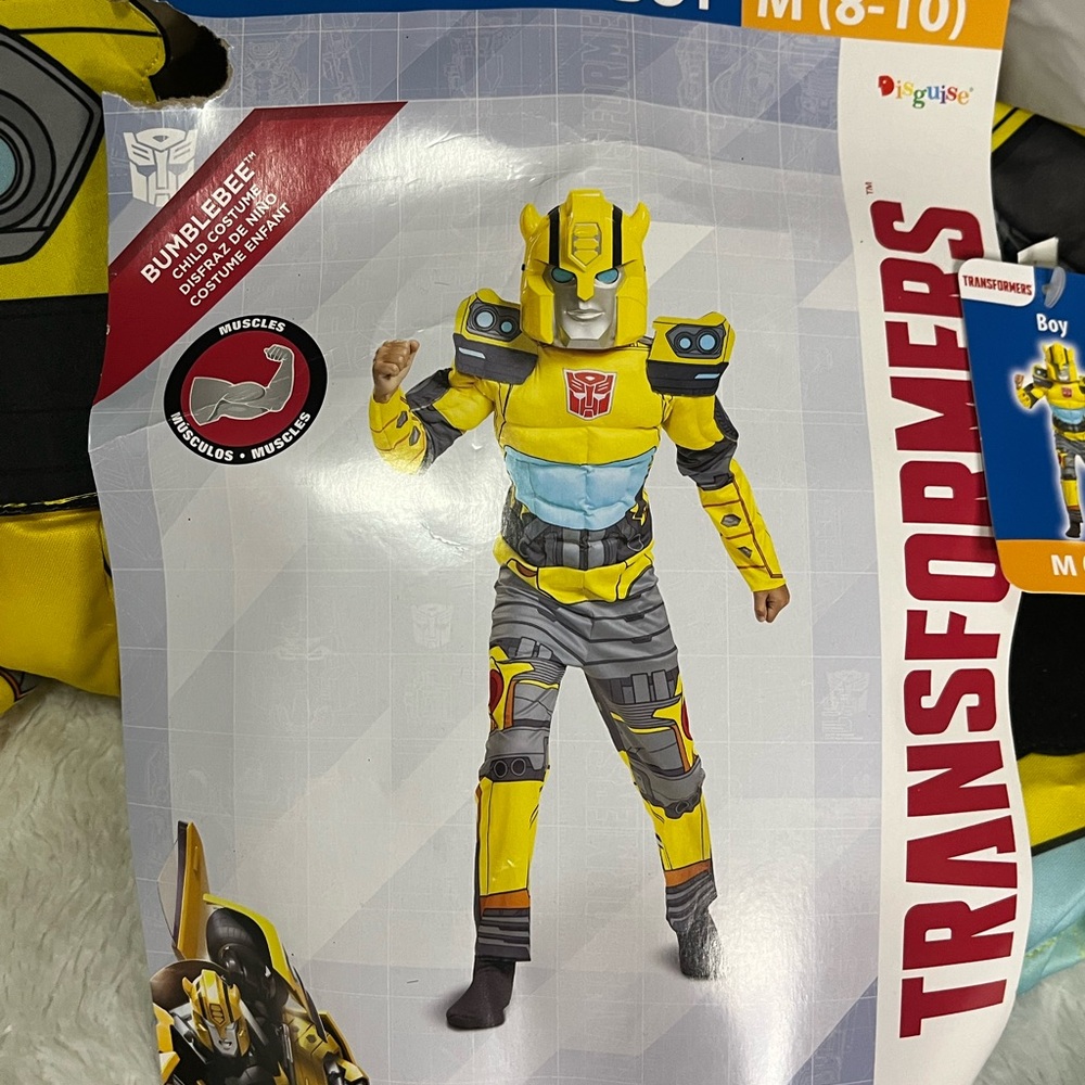 Transformers Bumblebee yellow
Halloween Costume Boy Size 8-10